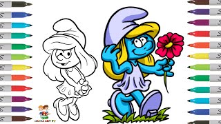 How To Draw Smurfette From The Smurfs  the smurfs the lost village NainaArtTv [upl. by Merissa975]