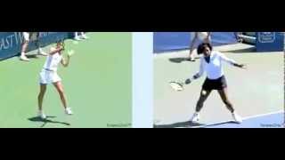 Serena Williams Vs Safina  Forehand  Slow Motion [upl. by Jar]