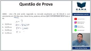 QUESTÃO 40006  PRECIFICAÇÃO DE LTN CEA AI ANCORD [upl. by Shaner122]