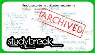 ARCHIVIERT Produzentenrente Konsumentenrente  Volkswirtschaftslehre [upl. by Danell]