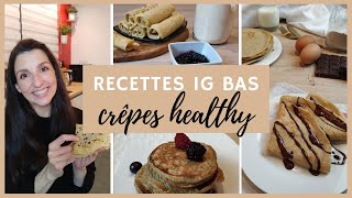 🥞 Recette facile de crêpes saines IG bas Crêpes HEALTHY sans beurre sans sucre sans lait et vegan [upl. by Mcleroy]