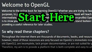 Best Place to Learn OpenGL [upl. by Goldfarb259]