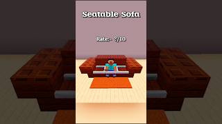 How to build Seatable SOFA in Minecraft  minecraftshorts minecraft shorts [upl. by Oisangi859]