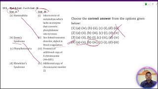 Match ListI with ListII ListI a Haemophilia b Downs Syndrome ListII i Inborn error of [upl. by Salangi]