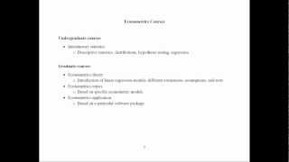 Econometrics  Overview [upl. by Akiehsal226]