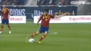 Cesc Fabregas Goal  Spain 10 Uruguay Muslera Fail [upl. by Ydna688]