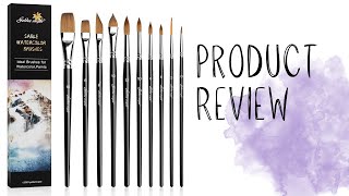 Reviewing the Golden Maple Sable Watercolor Brush set [upl. by Atekram]