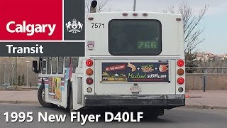 Calgary Transit 1995 New Flyer D40LF 7555 [upl. by Yelac]