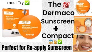 The DermaCo Hyaluronic Sunscreen Compact For Easy Reapplication [upl. by Stormi519]