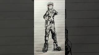 Stickman To Deku 🔥shorts drawing art sketch myheroacademia deku midoriya mha anime sub [upl. by Notsob74]