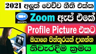 Zoom App Profile Picture  ඇප් එකට ඔයාගෙ පින්තූරයක් දාගන්න විදිය  DM SL  Sinhala [upl. by Eikcim]