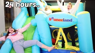 STAYING IN A BOUNCY HOUSE FOR 24 HOURS CHALLENGE part 2 [upl. by Eenafets93]