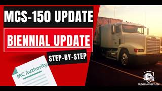 MCS 150 Update or USDOT Biennial Update See How To Update Your USDOT INFORMATION [upl. by Geraud]