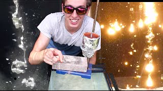 Pouring Molten Metals into Water COOL Aluminum Thermite Lead  More [upl. by Hesoj]