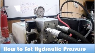 How to Set a Hydraulic Relief Valve [upl. by Garfield]