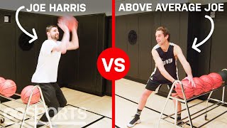 Can an Average Guy Beat NBA Star Joe Harris in a 3Point Contest  Above Average Joe  GQ Sports [upl. by Akerahs]