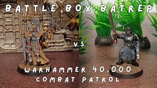 Battle Box Batrep  Warhammer 40000 Combat Patrol Adepta Sororitas vs Astra Militarum [upl. by Yekcim825]