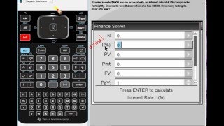 Compound Interest Example  Investment  Using CAS Finance Solver [upl. by Nwahsd]