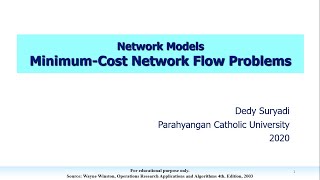 Minimum Cost Network Flow Problems MCNFP [upl. by Ellerahs578]