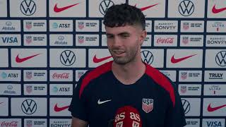 Christian Pulisic PreMatch Mixed Zone  October 11 2024 [upl. by Sucram]