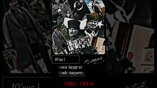 Atam 10kasım atatürk 18811938 gazimustafakemal saygı sevgi özlen türkiye [upl. by Elodia494]