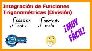 Integración con funciones trigonométricas División ¡Muy Básico [upl. by Sheya]