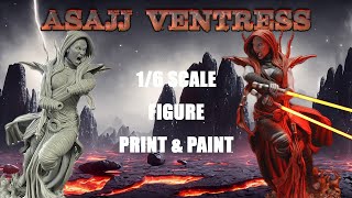 Asajj Ventress  Star Wars Clone Wars  3D Figure Print and Paint starwars 3dprinting figure [upl. by Cynth]