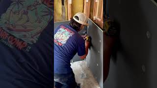 Tile prep work using hydroblok foam board and self leveler tile tiling edit diy howto [upl. by Anuat623]