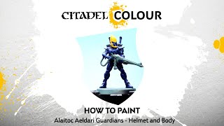 How to Paint Alaitoc Aeldari Guardians  Helmet and Body [upl. by Lirrad]