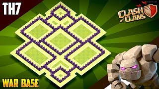 New AMAZING TH7 WARTROPHYdefense Base 2018 COC Town Hall 7 War Base Design  Clash of Clans [upl. by Ruon]