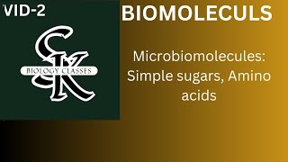 Biomolecules Microbiomolecules simple sugars and amino acids PART 2 [upl. by Haleehs]