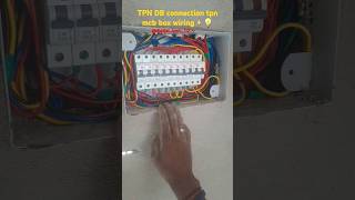 electricalTPN DB connection  tpn mcb box wiring  Youtube electricalwork [upl. by Morey]