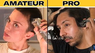 Pro Barber Teaches Amateurs How to Shave Their Heads  GQ [upl. by Gweneth377]