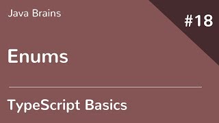 TypeScript Basics 18  Enums [upl. by Qooraf677]