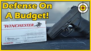 BUDGET 9mm Defensive AMMO Winchester 147 Grain Hollow Point Ballistic Gel Test [upl. by Kristal]