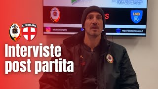 Interviste post partita Sant’Angelo vs Club Milano 00 Mister Brognoli [upl. by Nueoht]