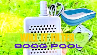 Can This Tiny Pump Filter a HUGE Inflatable Pool 800 Gallons Hygger Pump TEST [upl. by Yadnil]