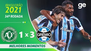 CHAPECOENSE 1 X 3 GRÊMIO  MELHORES MOMENTOS  34ª RODADA BRASILEIRÃO 2021 geglobo [upl. by Nedroj382]