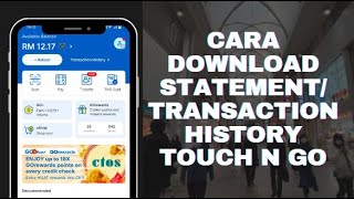 CARA DOWNLOAD STATEMENT TRANSACTION HISTORY TOUCH N GO [upl. by Nilpik269]