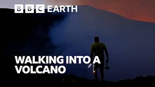 Walking into an Active Volcano Crater  BBC Earth Science [upl. by Barber]