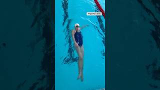 Simple floating drill to help teach swimmers the proper arm positioning in Backstroke swimcoach￼ [upl. by Inilahs109]