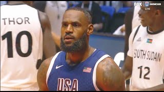 Team USA Basketball Shocks South Sudan After Taking Over amp LeBron James Game Winner 2024 Team USA [upl. by Ahcarb226]