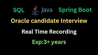 oracle interview questions and answers for experienced java developer  spring boot  core java [upl. by Nalac]