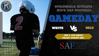 2024 Kiwanis Kids Day Football  3rd amp 4th  White vs Gold [upl. by Hanforrd129]