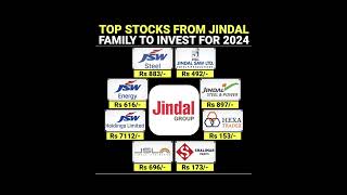 TOP STOCKS FROM JINDAL FAMILY TO INVEST FOR 2024 stockmarket [upl. by Eeralih819]