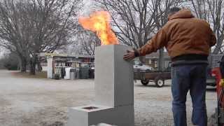 Burning out the core on a new Rocket Stove [upl. by Rases298]