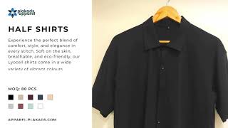 Lyocell Half Shirt  Black  210 GSM  Wholesale Shirts  Plakads Apparel [upl. by Malcom]