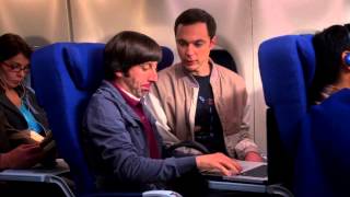 The Big Bang Theory  Sheldons and Howards first flight S07E17 HD [upl. by Rutra]