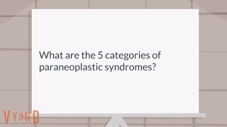 What are the five categories of paraneoplastic syndromes [upl. by Mclyman]