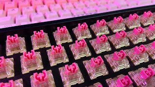 TTC Gold Pink Switches First Impression and Sound Test No Lube and Foam on Keychron K6 [upl. by Dorinda538]